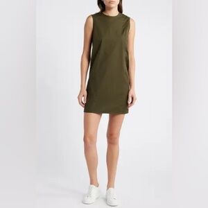 Theory Crewneck Sleeveless Stretch Cotton Minidress NWOT Size 2 MSRP $345
